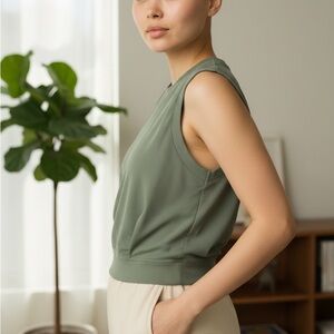 HALARA Sage Green Muscle Tee for Women